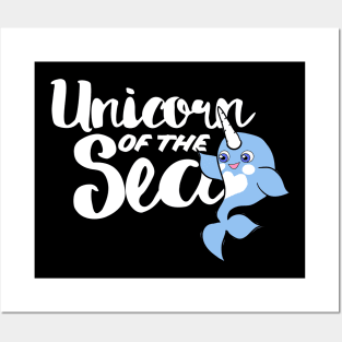 Unicorn of the Sea narwhal humor Posters and Art